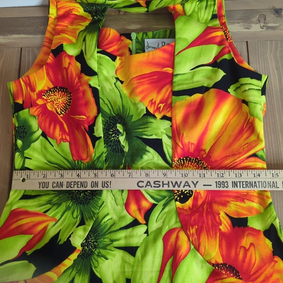 Joseph Ribkoff Colourful Bright Sleeveless Hawaiian Print Dress - Picture 10 of 12